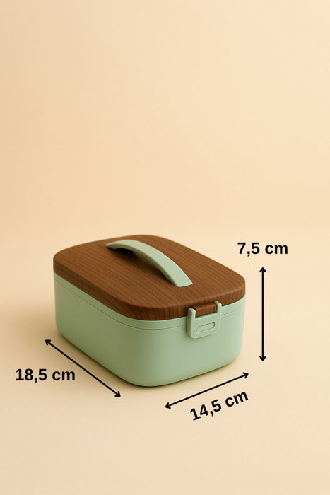 Hermia Caja de almuerzo de acero inoxidable Verde 650 ml